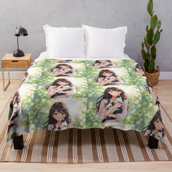 Item preview, Girl with a cat designed and sold by PrintLabStudio.
