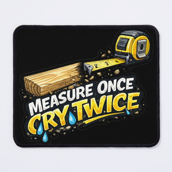Item preview, Measure once. Cry Twice designed and sold by 2Guys2Hammers.