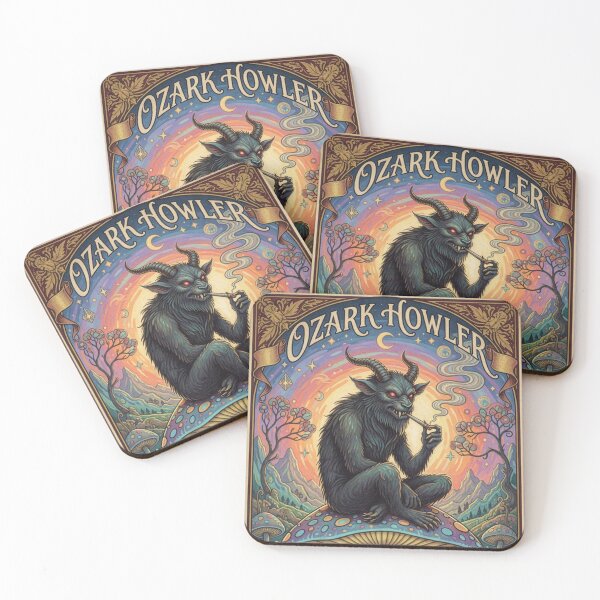 Item preview, Ozark Howler Smoking On A Mushroom designed and sold by irregulargoods.