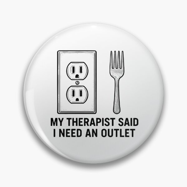 Item preview, I Need an Outlet – Funny Electrical Humor Line Art designed and sold by TraversArtist.