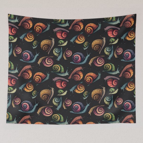Item preview, Vintage Snail Pattern (dark) designed and sold by JawKneeArt.