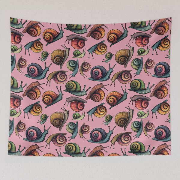 Item preview, Vintage Snail Pattern (pink) designed and sold by JawKneeArt.