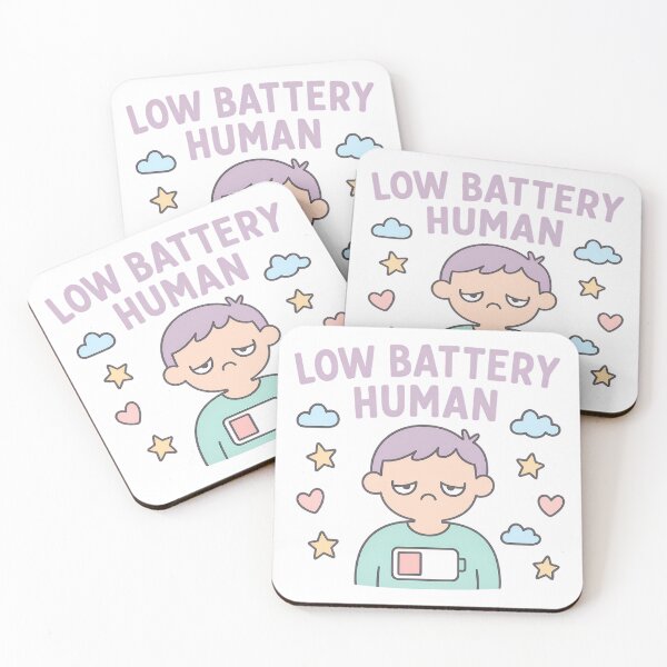 Item preview, Low Battery Human - Cute, Funny, Adhd, Human | Scatterbrained Society. designed and sold by SBSociety.