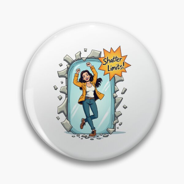 Item preview, Shatter Limits Empowered Woman Barrier Break Illustration designed and sold by Posiheal26.