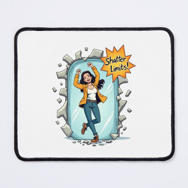 Item preview, Shatter Limits Empowered Woman Barrier Break Illustration designed and sold by Posiheal26.