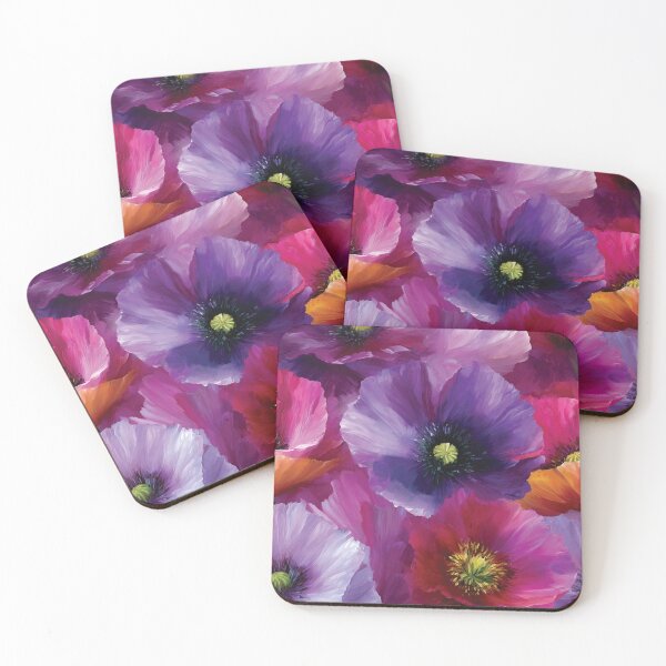 Item preview, Lush Abstract Purple and Pink Poppy Floral Pattern designed and sold by DGtaLrtcom.