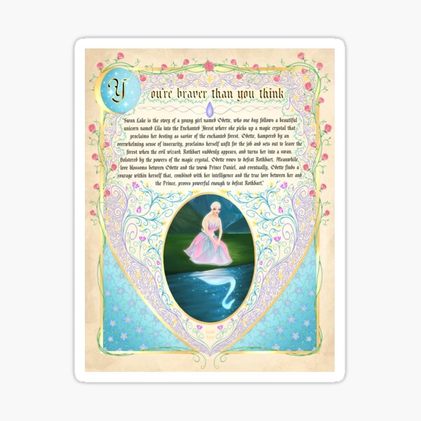 Swan Lake Manuscript Sticker
