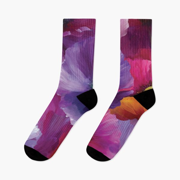 Item preview, Lush Abstract Purple and Pink Poppy Floral Pattern designed and sold by DGtaLrtcom.