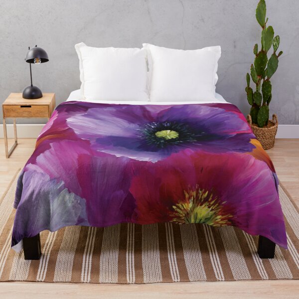 Item preview, Lush Abstract Purple and Pink Poppy Floral Pattern designed and sold by DGtaLrtcom.