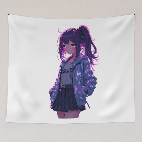 Item preview, stylish girl jacket anime design modern youthful vibe designed and sold by ART ATTACK ZONE.