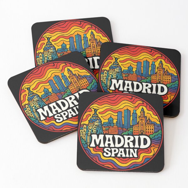 Item preview, Madrid Spain Cityscape Trippy Art Travel designed and sold by TomFrontierArt.