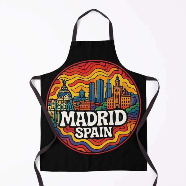 Item preview, Madrid Spain Cityscape Trippy Art Travel designed and sold by TomFrontierArt.
