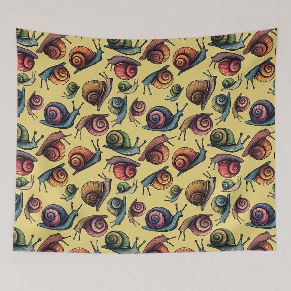 Item preview, Vintage Snail Pattern (yellow) designed and sold by JawKneeArt.