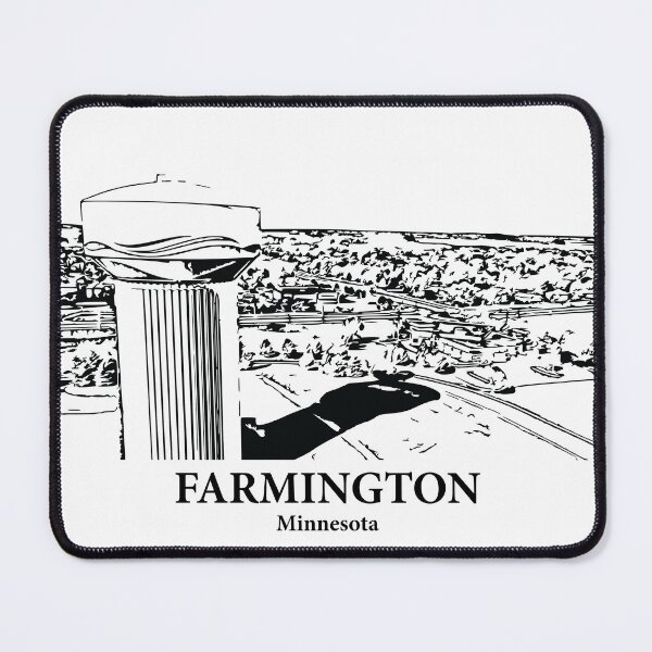 Item preview, Farmington MN - Ink Cityscape Illustration designed and sold by Lakeric Cityscapes.