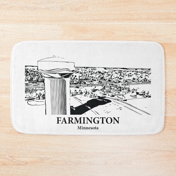 Item preview, Farmington MN - Ink Cityscape Illustration designed and sold by Lakeric Cityscapes.