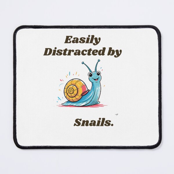 Item preview, Easily Distracted By Snails Funny Cute Snail Lover Gift Design designed and sold by TheScruffyGoose.