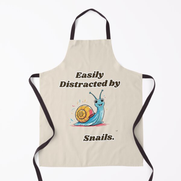 Item preview, Easily Distracted By Snails Funny Cute Snail Lover Gift Design designed and sold by TheScruffyGoose.