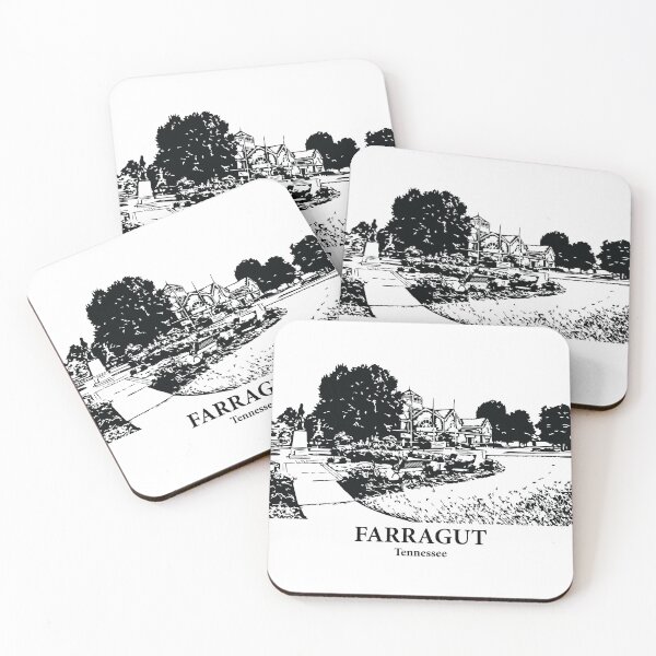 Item preview, Farragut TN - Ink Cityscape Illustration designed and sold by Lakeric Cityscapes.