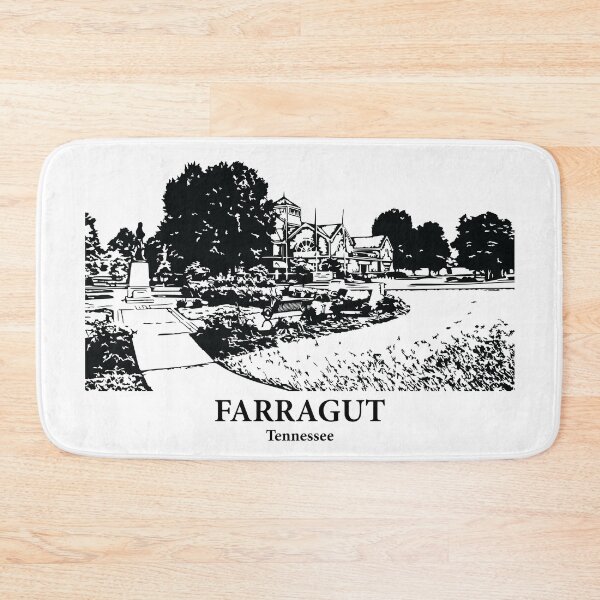 Item preview, Farragut TN - Ink Cityscape Illustration designed and sold by Lakeric Cityscapes.