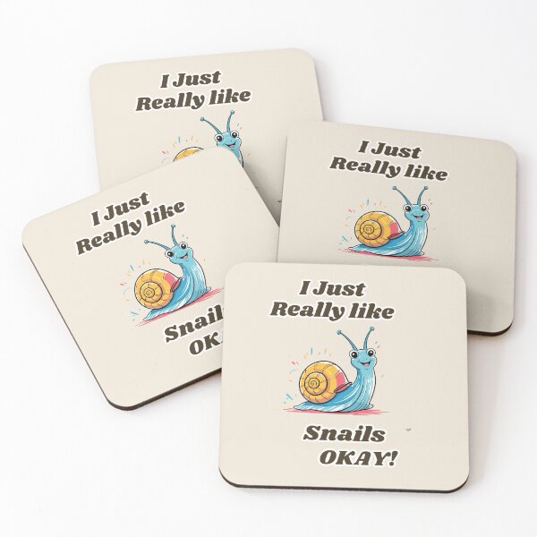 Item preview, I Just Really Like Snails OKAY Cute Funny Snail Lover Design designed and sold by TheScruffyGoose.