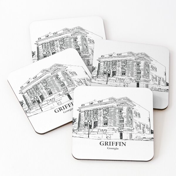 Item preview, Griffin GA - Ink Cityscape Illustration designed and sold by Lakeric Cityscapes.