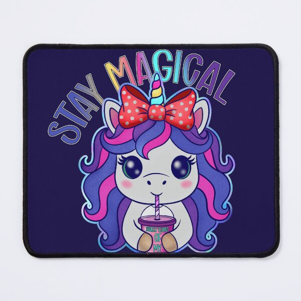 Item preview, Stay Magical Cute Kawaii Unicorn Sipping designed and sold by Ink & Kind Studio.