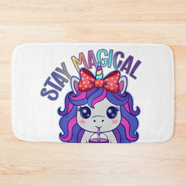 Item preview, Stay Magical Cute Kawaii Unicorn Sipping  designed and sold by Ink & Kind Studio.