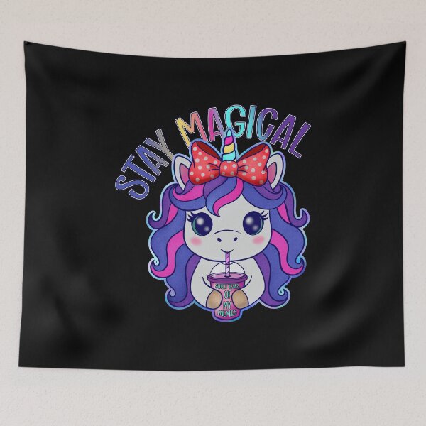 Item preview, Stay Magical Cute Kawaii Unicorn Sipping  designed and sold by therealkbyers.