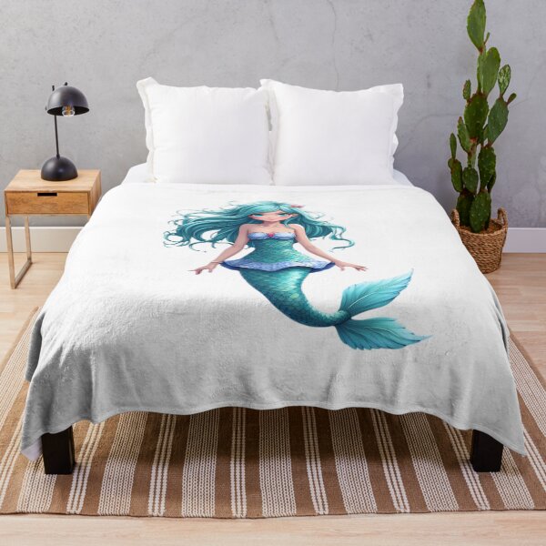 Item preview, mermaid shimmering hair tail ocean depths art designed and sold by ART ATTACK ZONE.