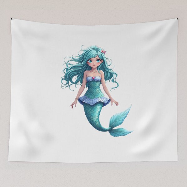 Item preview, mermaid shimmering hair tail ocean depths art designed and sold by ART ATTACK ZONE.