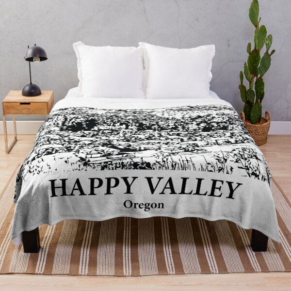 Item preview, Happy Valley OR - Ink Cityscape Illustration designed and sold by Lakeric Cityscapes.