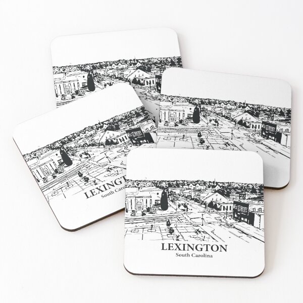 Item preview, Lexington SC - Ink Cityscape Illustration designed and sold by Lakeric Cityscapes.