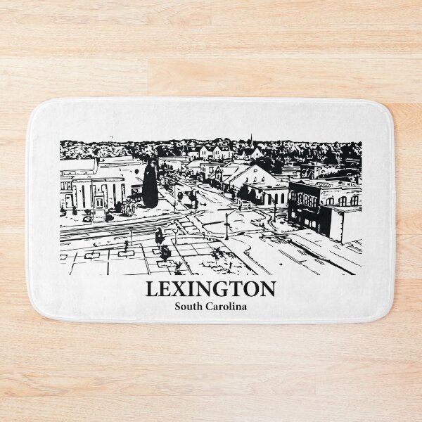 Item preview, Lexington SC - Ink Cityscape Illustration designed and sold by Lakeric Cityscapes.