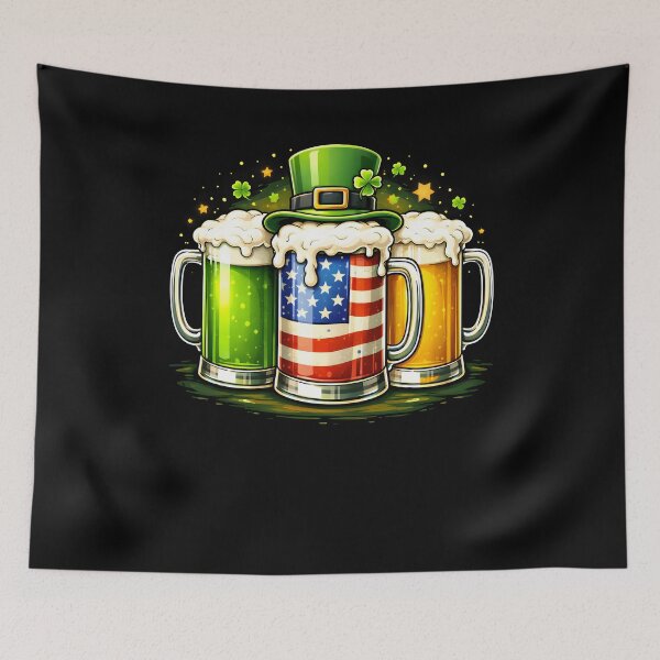 Item preview, Irish Beer Ireland Flag St Patricks Day Drinking Party Men Women designed and sold by MuniraWearify.
