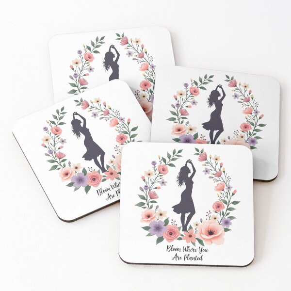 Item preview, Bloom Where You Are Planted Floral Silhouette Art designed and sold by Posiheal26.