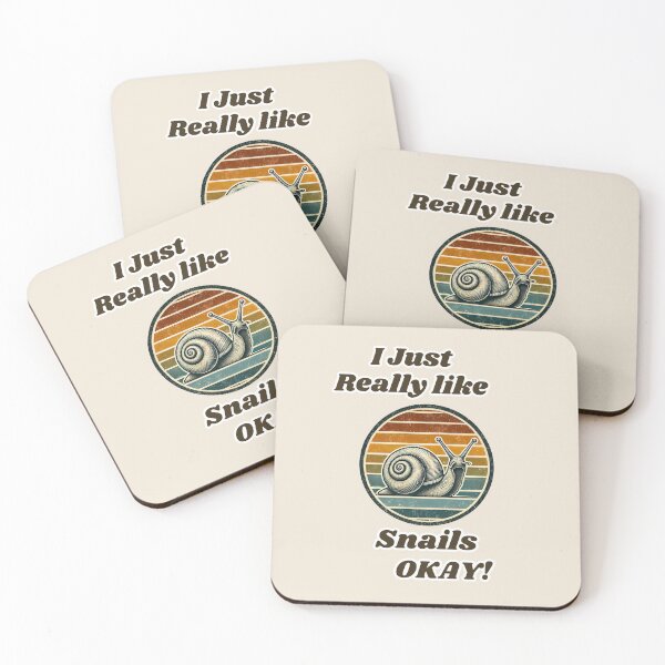 Item preview, I Just Really Like Snails OKAY Funny retro Snail Lover Gift designed and sold by TheScruffyGoose.