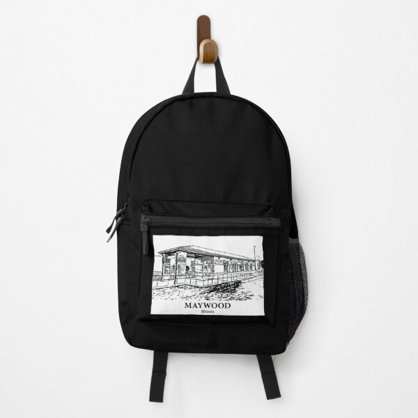 Item preview, Maywood IL - Ink Cityscape Illustration designed and sold by Lakeric.