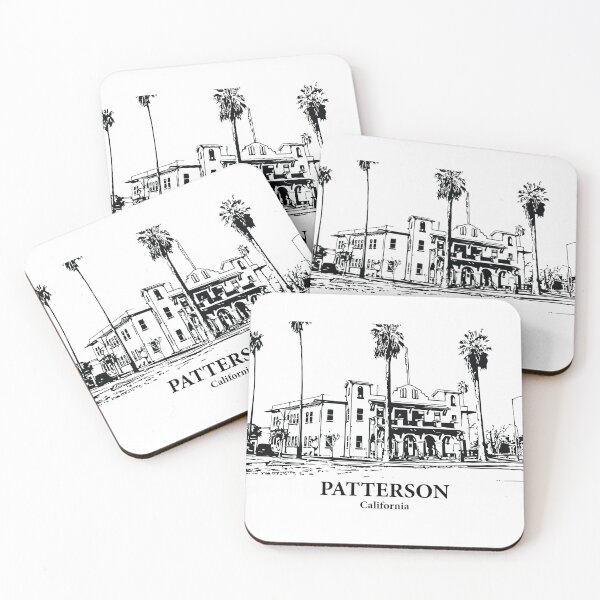 Item preview, Patterson CA - Ink Cityscape Illustration designed and sold by Lakeric Cityscapes.
