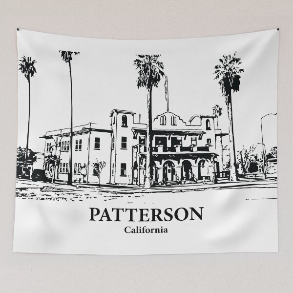 Item preview, Patterson CA - Ink Cityscape Illustration designed and sold by Lakeric Cityscapes.