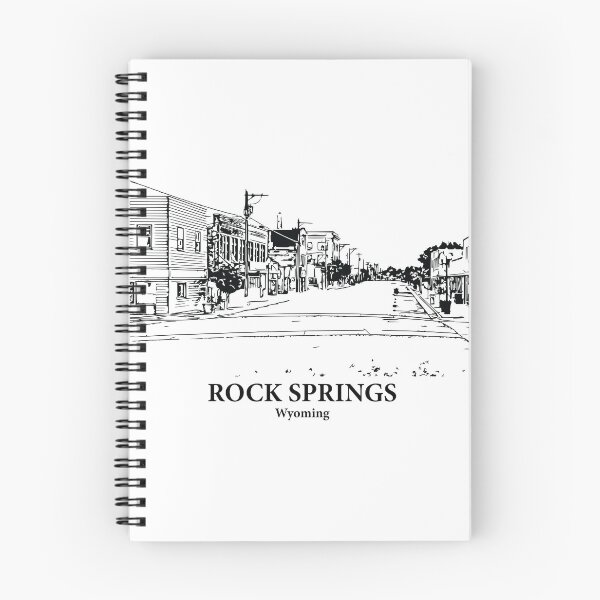 Item preview, Rock Springs WY - Ink Cityscape Illustration designed and sold by Lakeric Cityscapes.