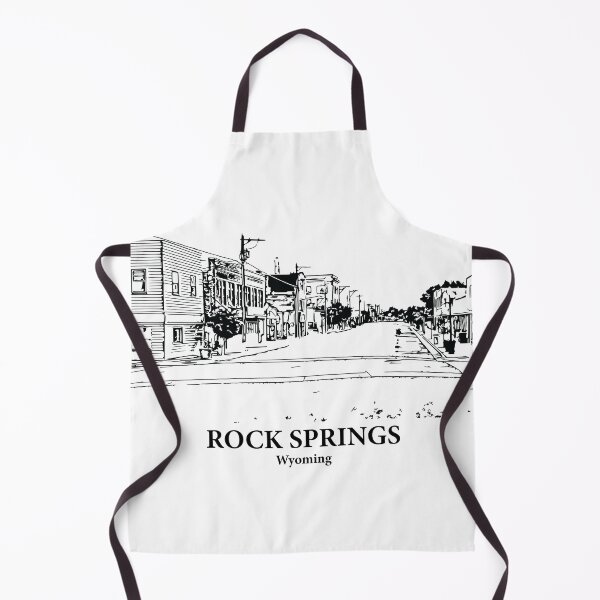 Item preview, Rock Springs WY - Ink Cityscape Illustration designed and sold by Lakeric Cityscapes.