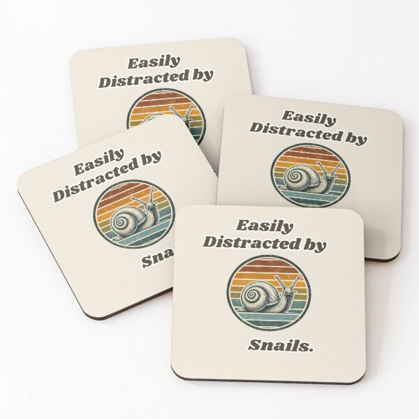 Item preview, Easily Distracted By Snails Funny retro Snail Lover Gift designed and sold by TheScruffyGoose.