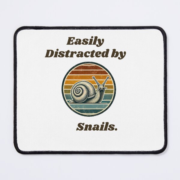 Item preview, Easily Distracted By Snails Funny retro Snail Lover Gift designed and sold by TheScruffyGoose.
