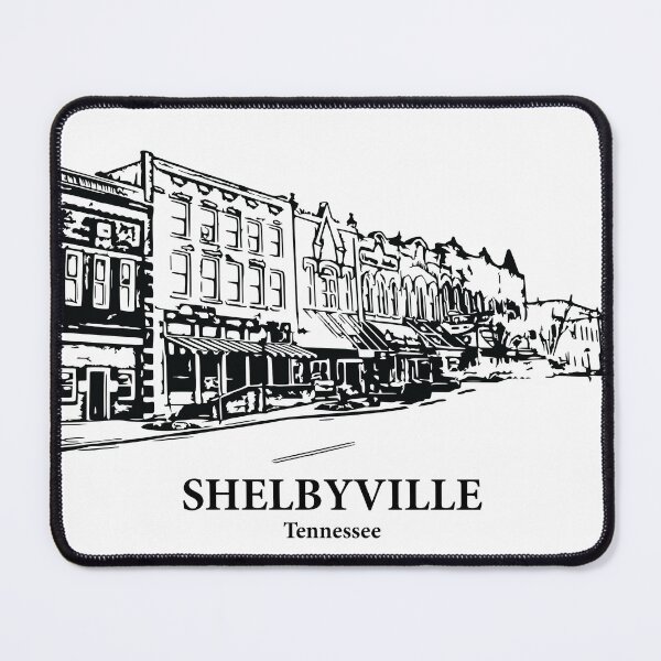 Item preview, Shelbyville TN - Ink Cityscape Illustration designed and sold by Lakeric Cityscapes.