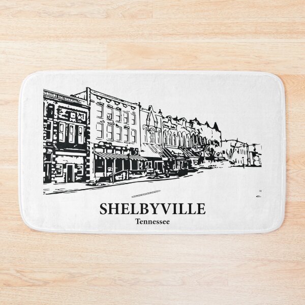 Item preview, Shelbyville TN - Ink Cityscape Illustration designed and sold by Lakeric Cityscapes.
