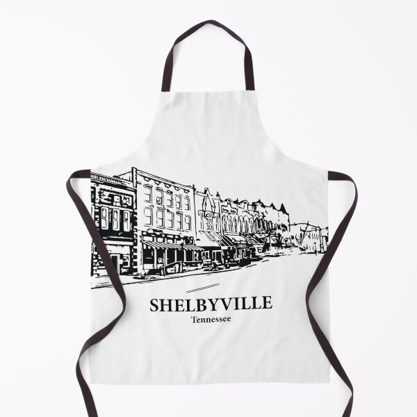 Item preview, Shelbyville TN - Ink Cityscape Illustration designed and sold by Lakeric.
