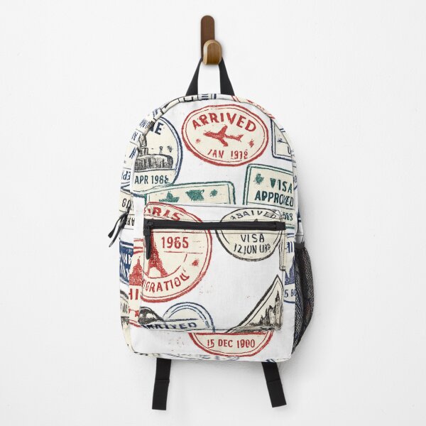 Item preview, Vintage World Traveler - Passport Stamps Collage designed and sold by Retro Mood Co.