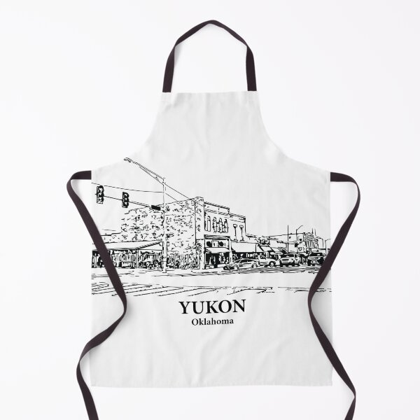 Item preview, Yukon OK - Ink Cityscape Illustration designed and sold by Lakeric Cityscapes.