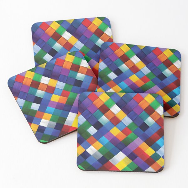 Item preview, Colorful Geometric Woven Square Mosaic Pattern designed and sold by DGtaLrtcom.