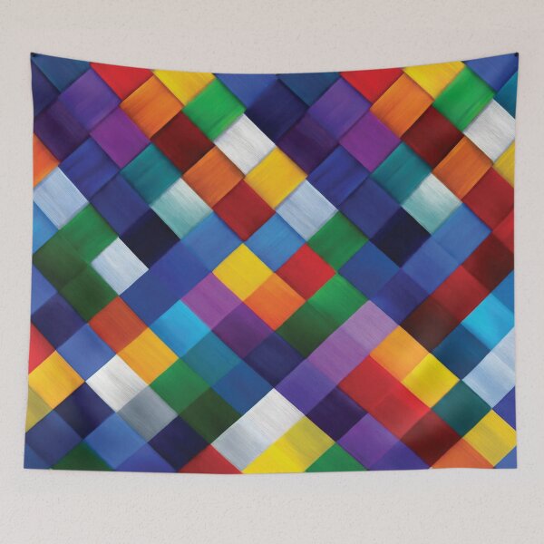 Item preview, Colorful Geometric Woven Square Mosaic Pattern designed and sold by DGtaLrtcom.